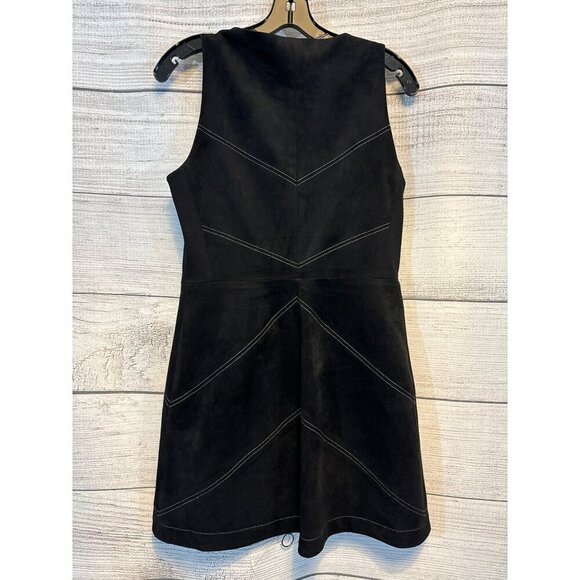 BCBGMaxAzria Alaina Midi Faux Sueded Zipper Dress Size 8 - Picture 3 of 3